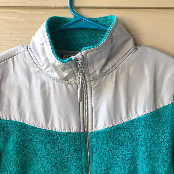 ❤ Danskin Now Turquoise Fuzzy Zip Up Sweater - Picture 2 of 5